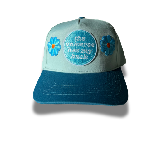 Sunny Pop Joy “The Universe Has My Back” Flower Patch Hat