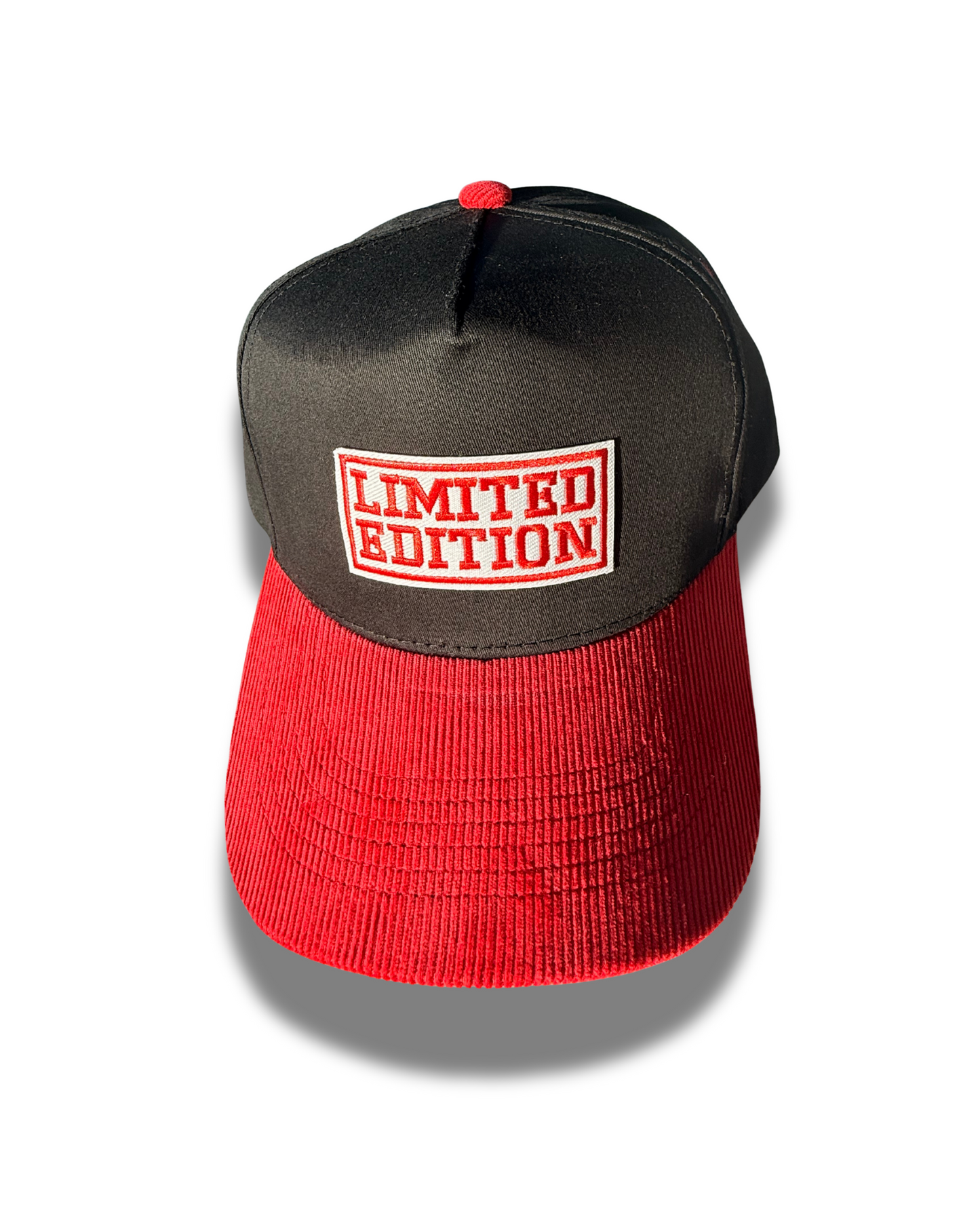 Limited Edition Black & Red Trucker Hat – Bold Streetwear Style