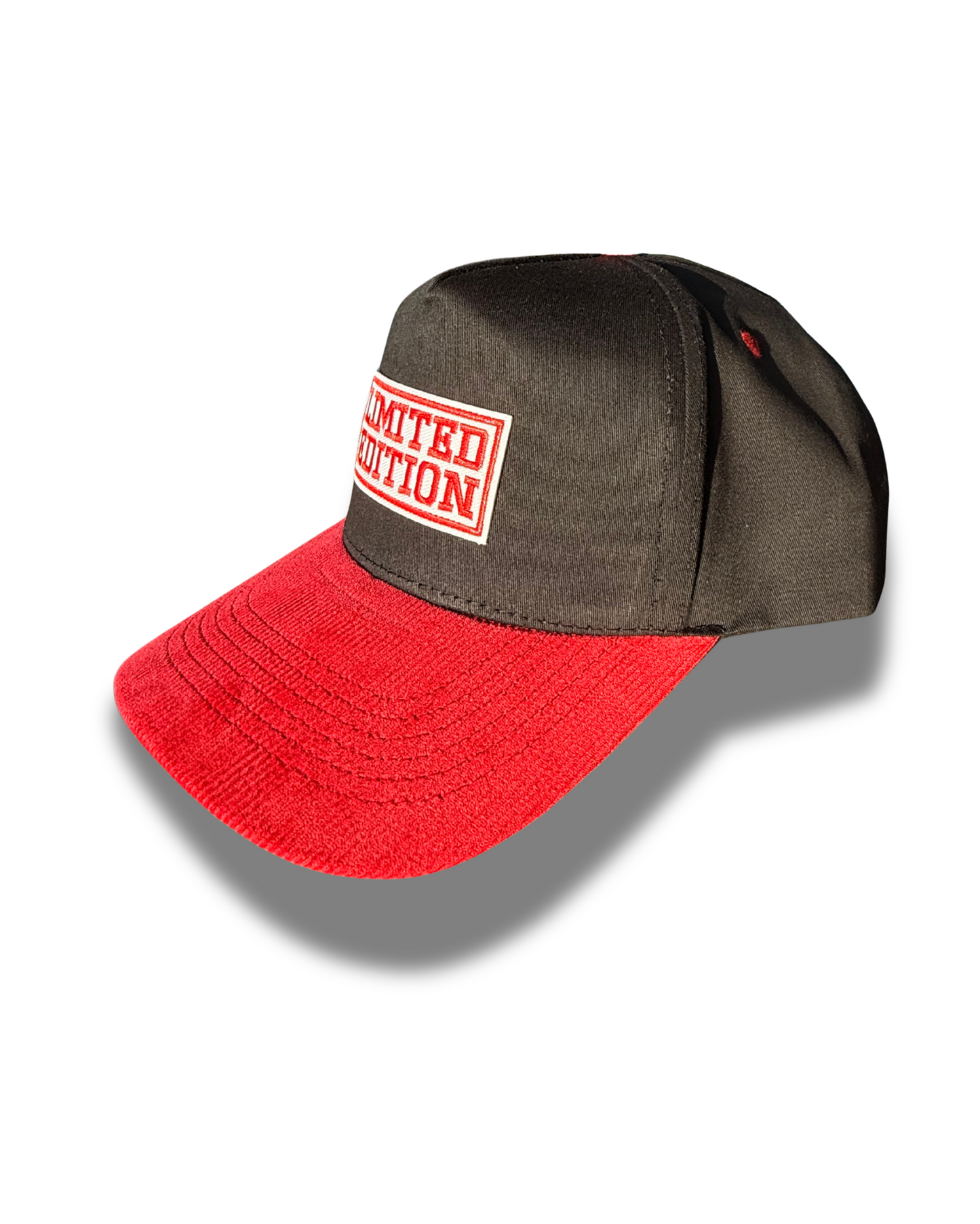 Limited Edition Black & Red Trucker Hat – Bold Streetwear Style